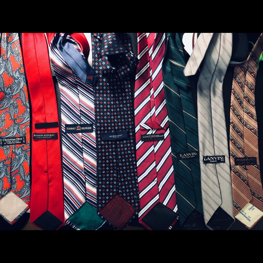 8 Designer Ties (Burberry, Dior, Banana Republic)